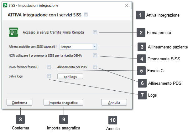 Impostazioni